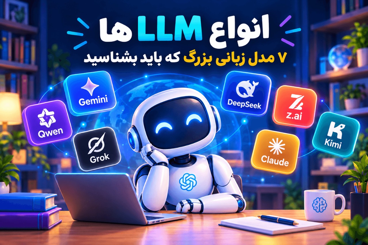 انواع LLM ها: ۷ مدل زبانی بزرگ که باید بشناسید | هلسا کیدز