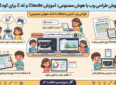 SEO: ۷ روش طراحی وب با هوش مصنوعی؛ آموزش Claude و Z.ai برای کودکان